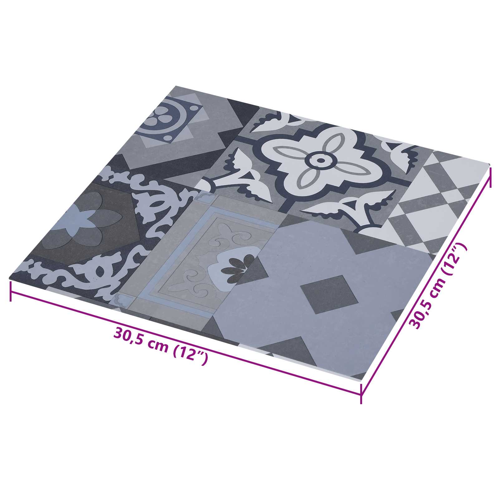 vidaXL Samoprzylepne Deski Podłogowe 30,5 x 30,5 cm 20 pcs PVC