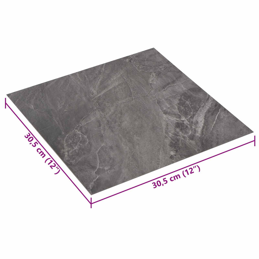 vidaXL Samoprzylepne Deski Podłogowe 30,5 x 30,5 cm 20 pcs PVC Czarny
