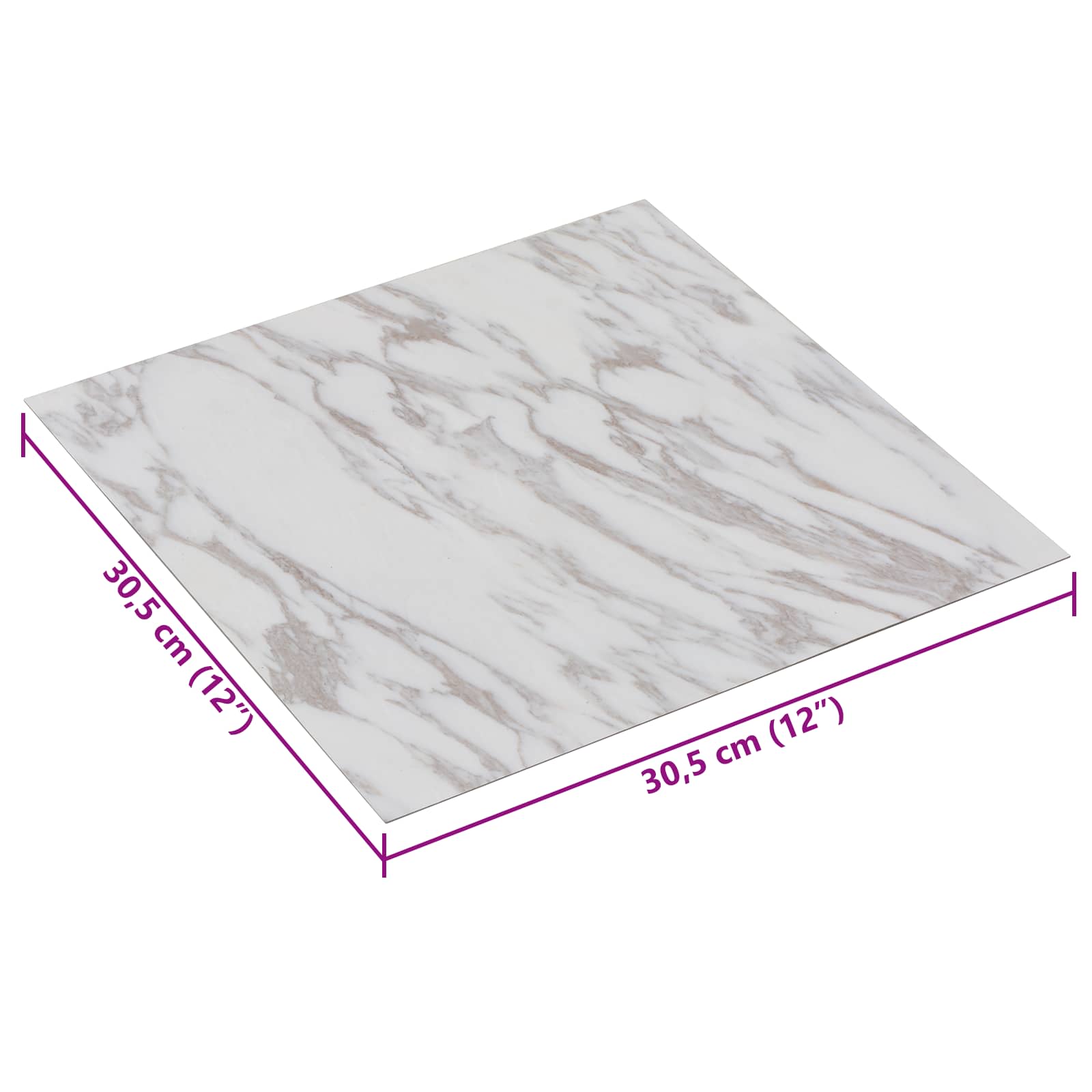 vidaXL Samoprzylepne Deski Podłogowe 30,5 x 30,5 cm 20 pcs PVC
