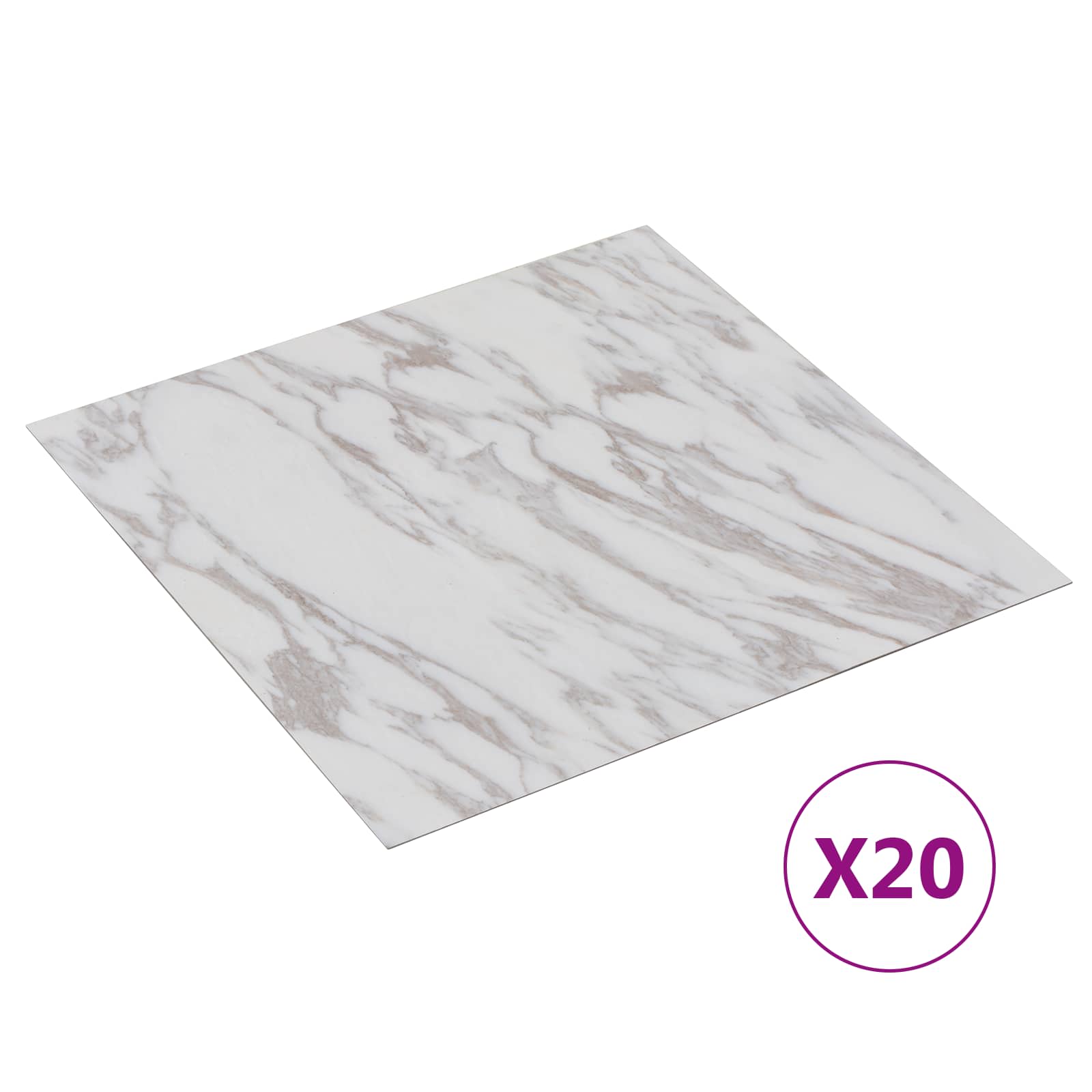 vidaXL Samoprzylepne Deski Podłogowe 30,5 x 30,5 cm 20 pcs PVC