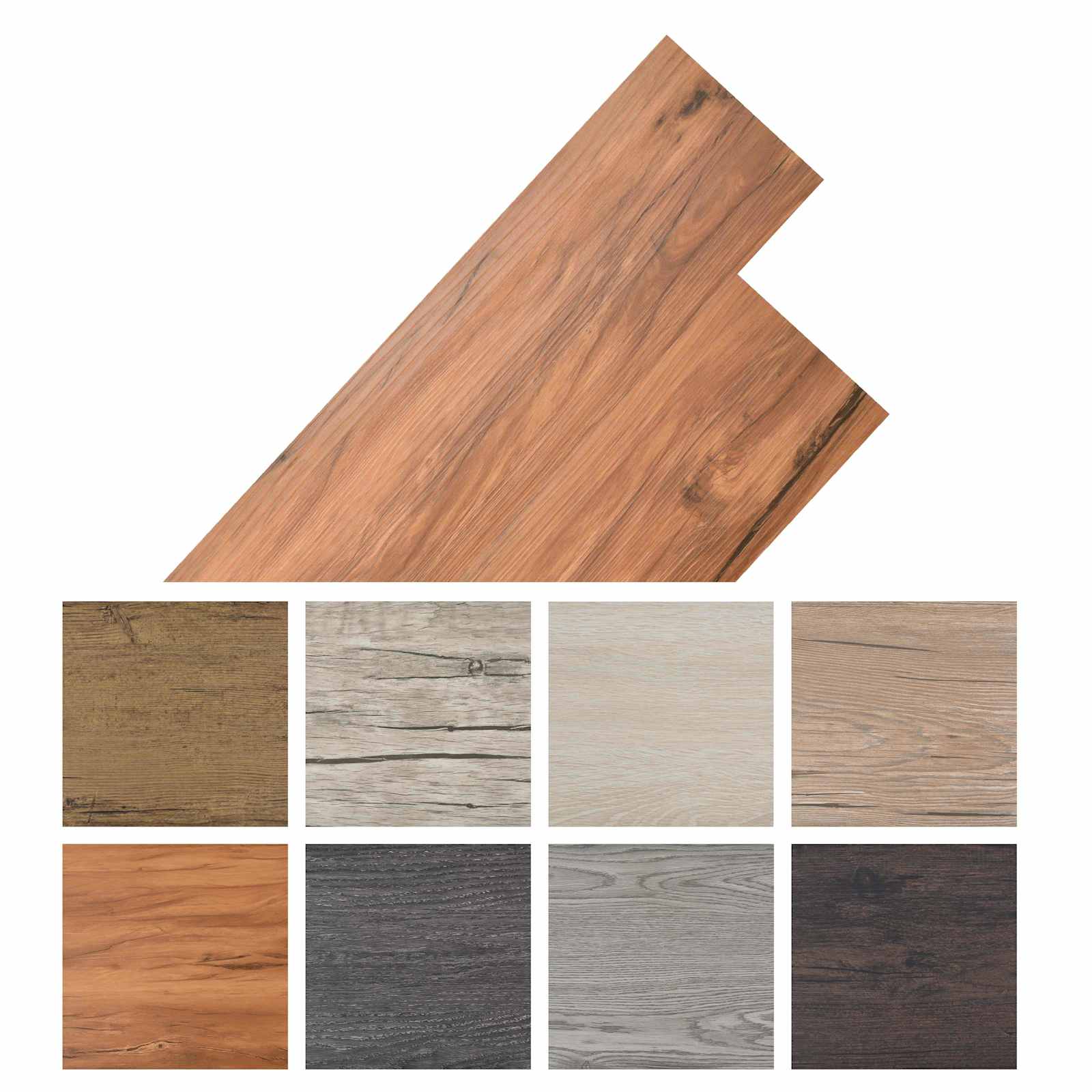 vidaXL Samoprzylepne panele podłogowe PVC 30,5 x 61 cm 28 pcs PVC