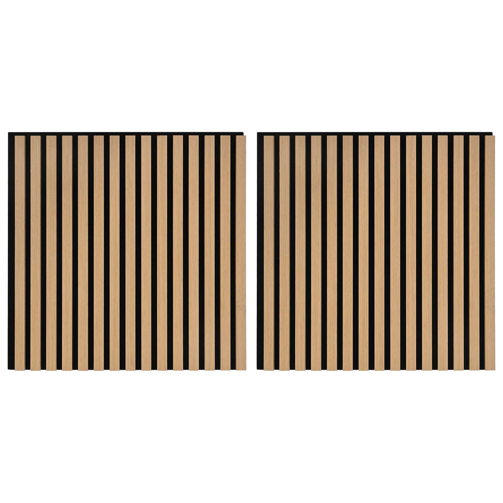vidaXL Panele ścienne 2 pcs naturalny 60,5 x 60 cm
