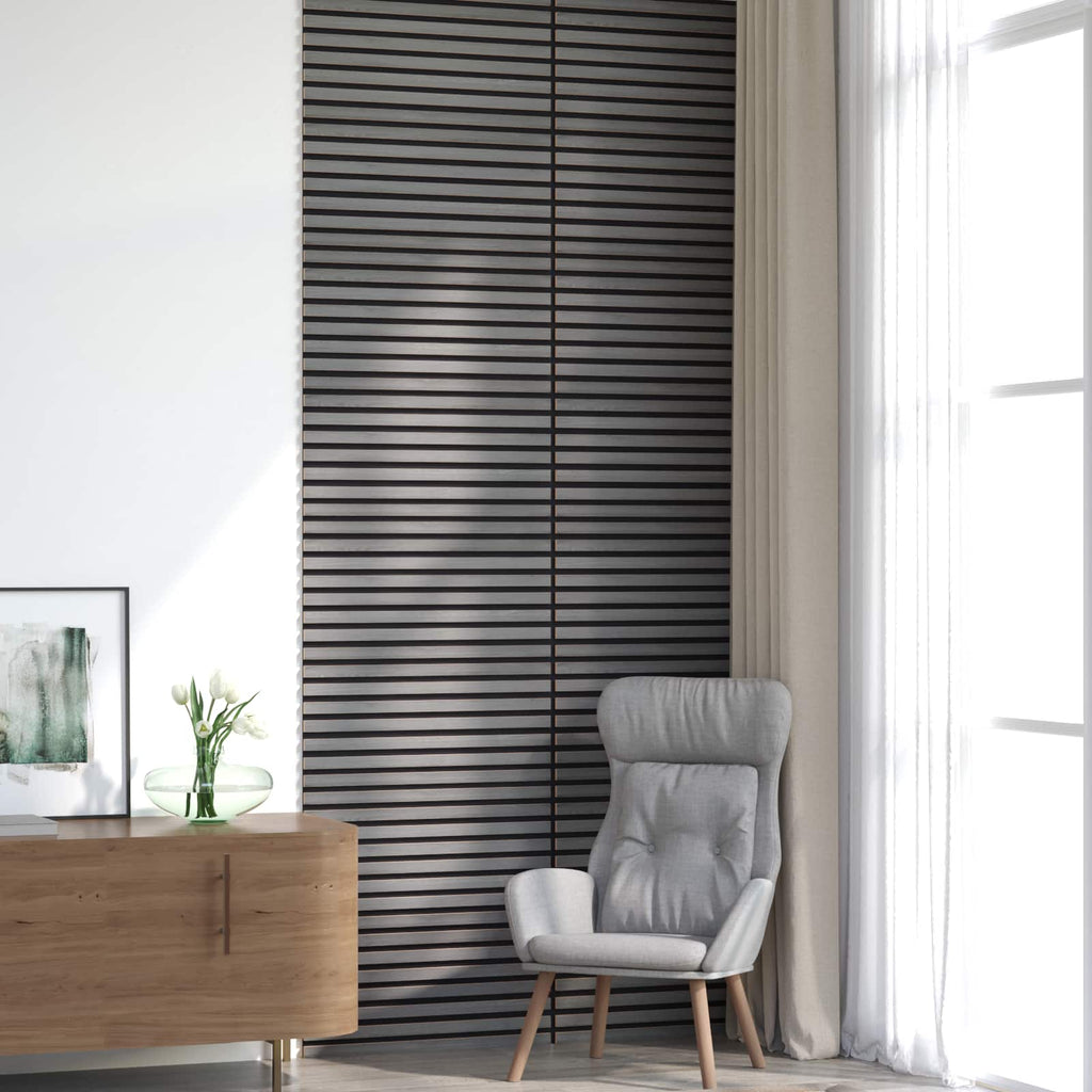 vidaXL Panele ścienne 8 pcs Szary 60,5 x 60 cm
