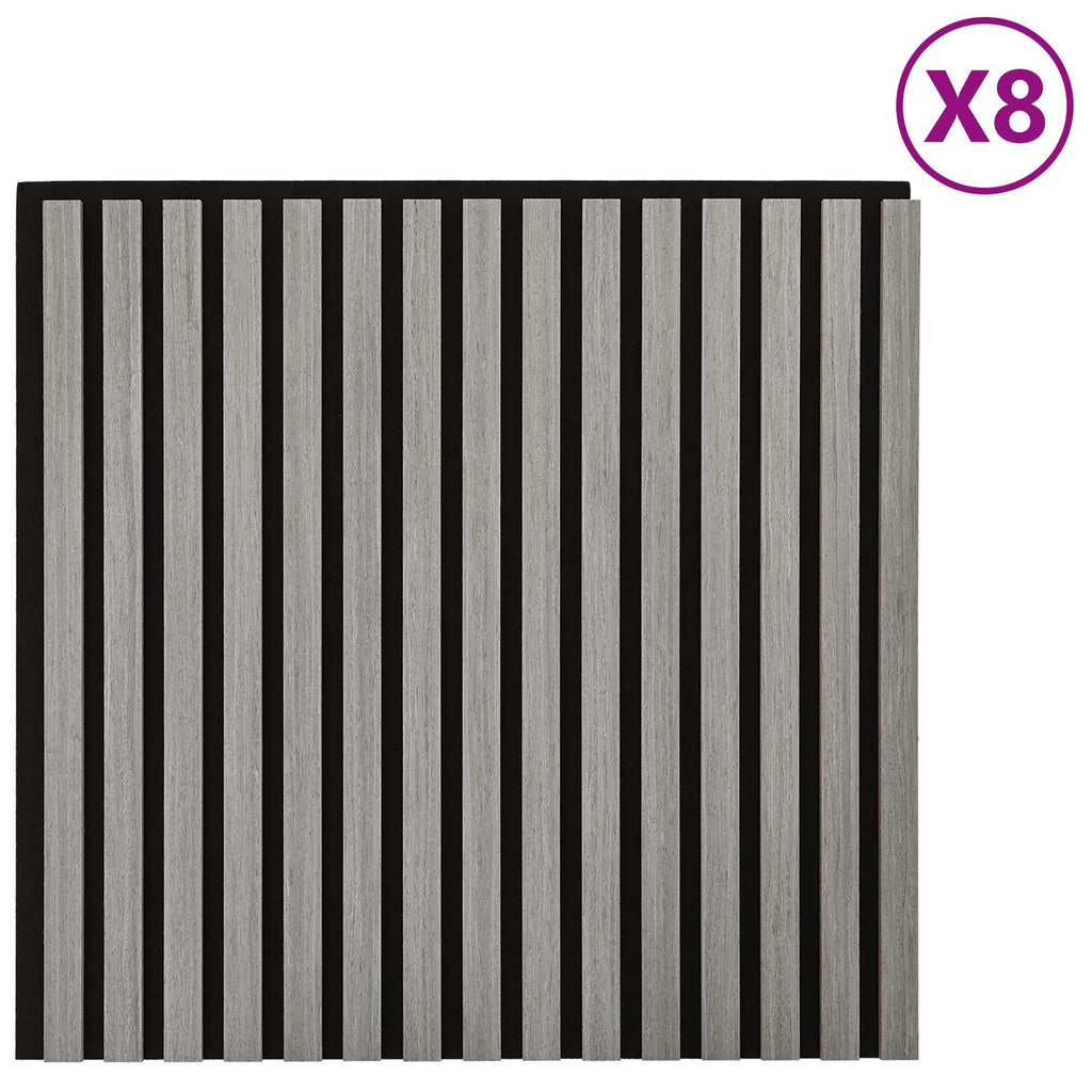 vidaXL Panele ścienne 8 pcs Szary 60,5 x 60 cm