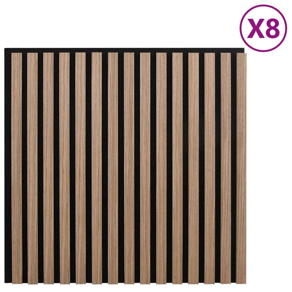 vidaXL Panele ścienne 8 pcs brązowy 60,5 x 60 cm