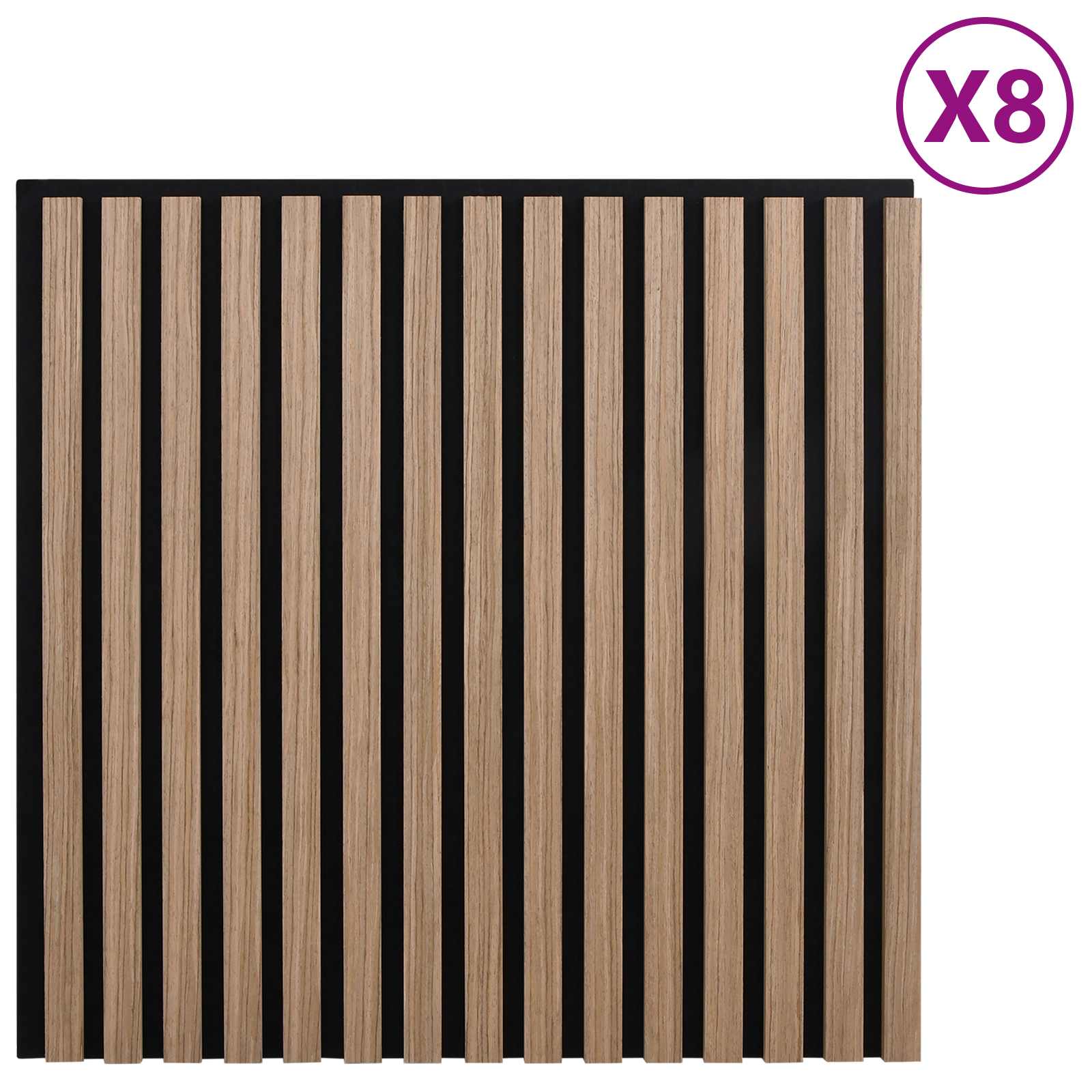vidaXL Panele ścienne 8 pcs brązowy 60,5 x 60 cm