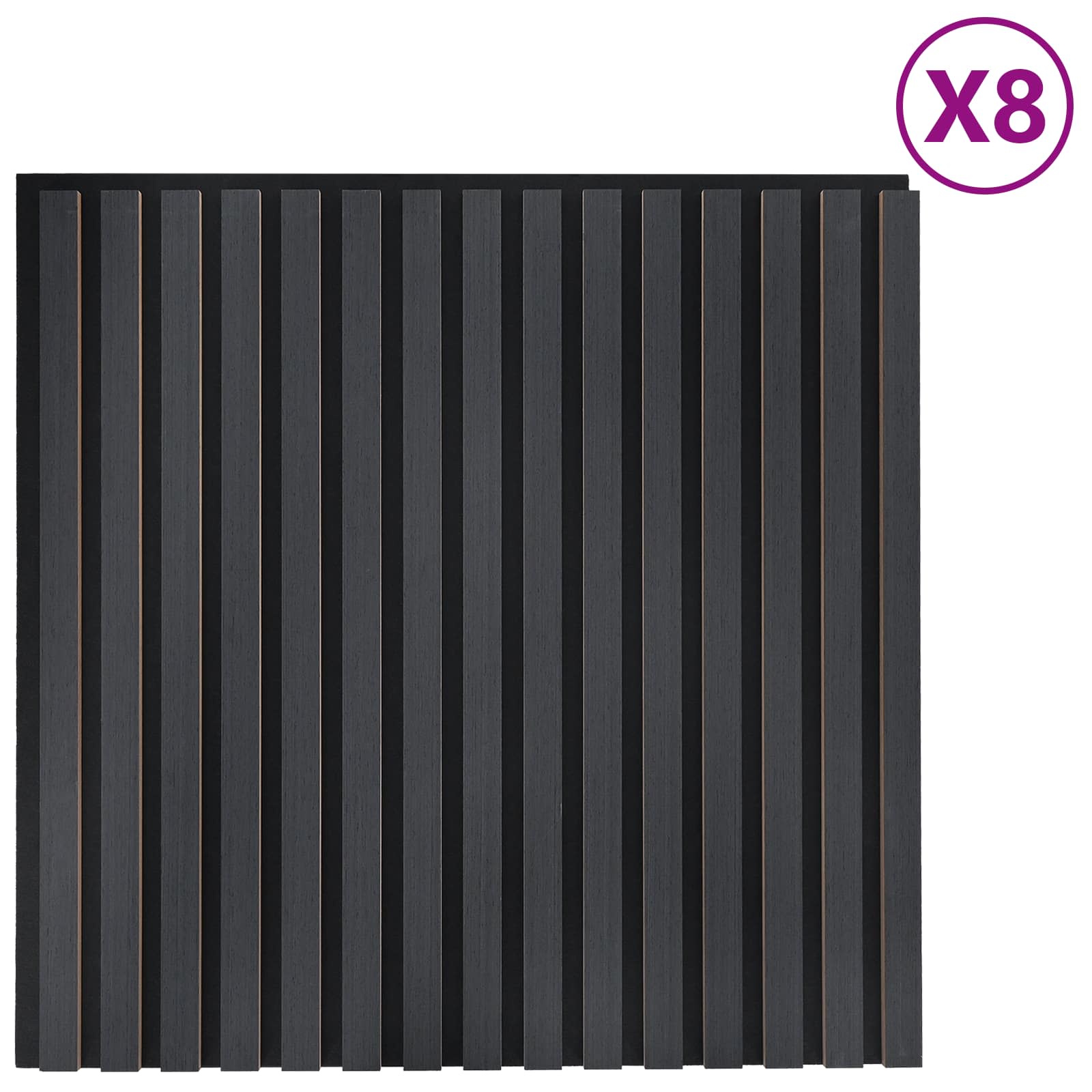 vidaXL Panele ścienne 8 pcs antracytowy 60,5 x 60 cm