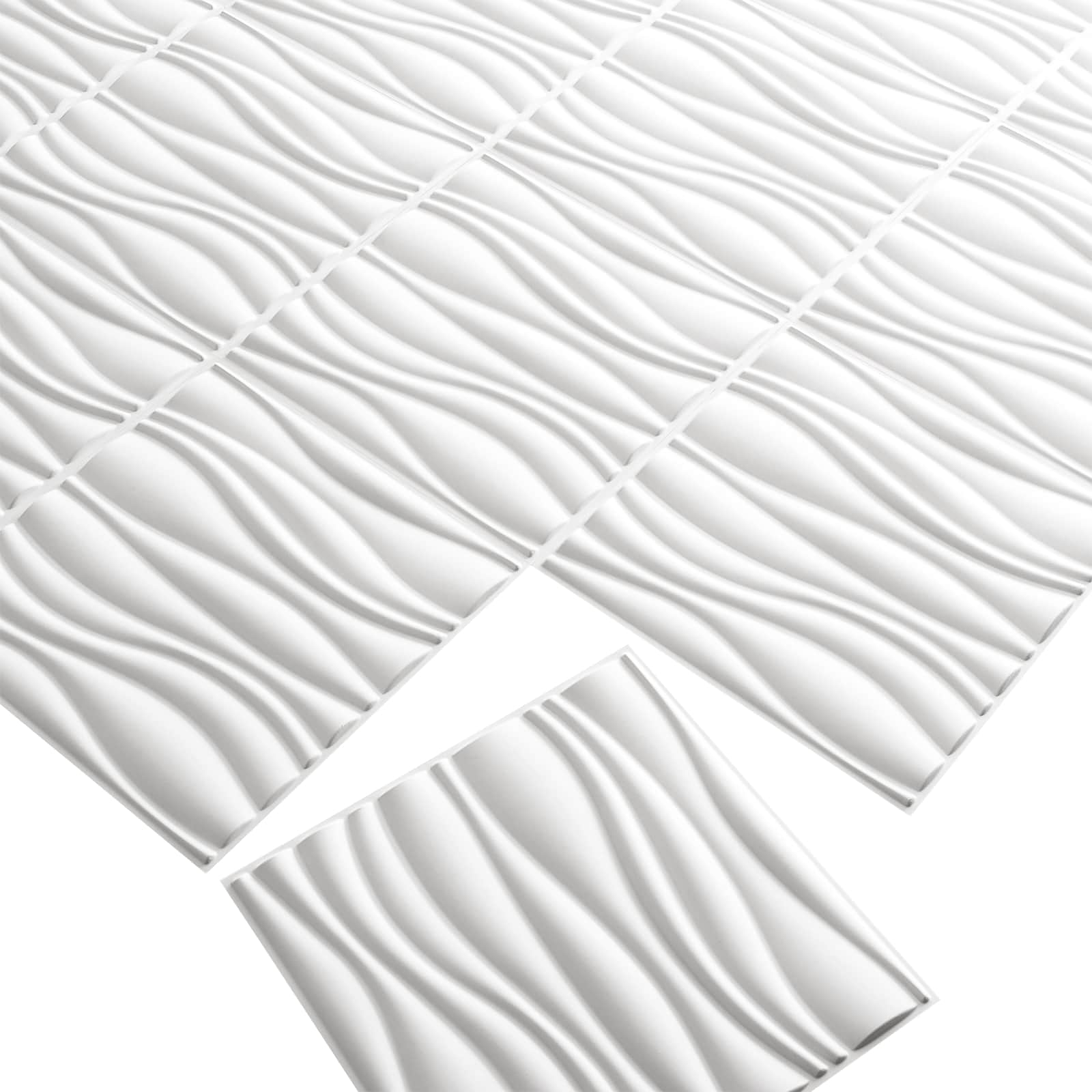 vidaXL Panele ścienne 12 pcs 50 x 50 cm Biały