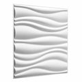 vidaXL Panele ścienne 12 pcs 50 x 50 cm Biały