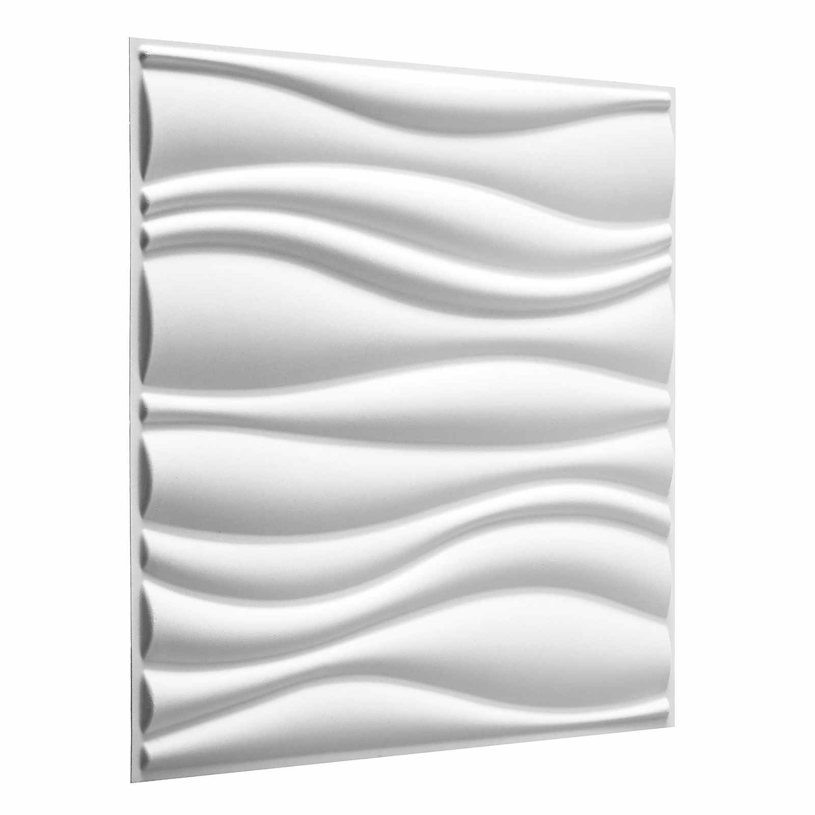 vidaXL Panele ścienne 12 pcs 50 x 50 cm Biały