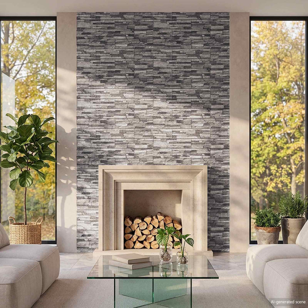 vidaXL Panele ścienne 10 szt. 100 x 50 cm Ciemnoszary i jasnoszary