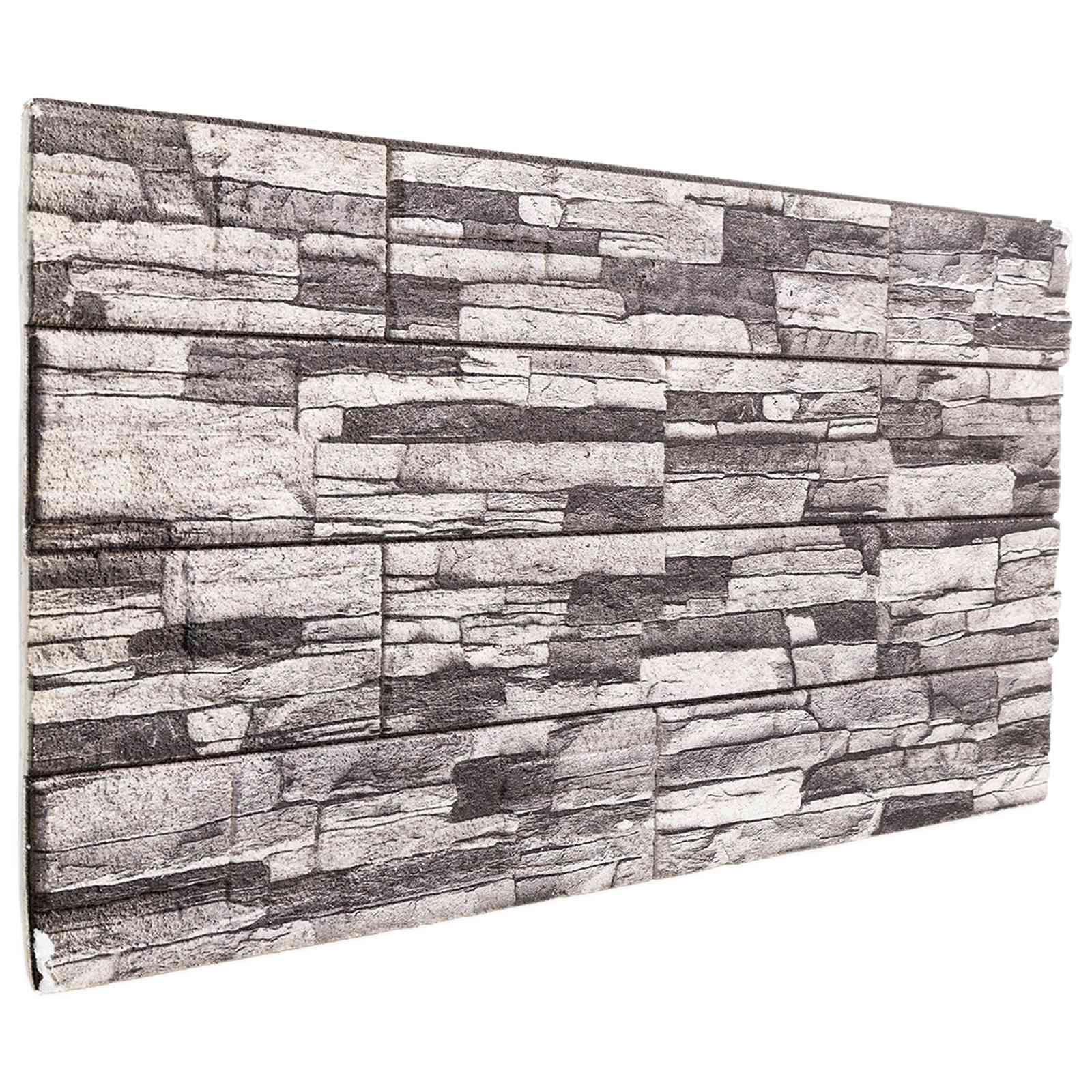 vidaXL Panele ścienne 10 pcs Ciemnoszary i jasnoszary 100 x 50 cm