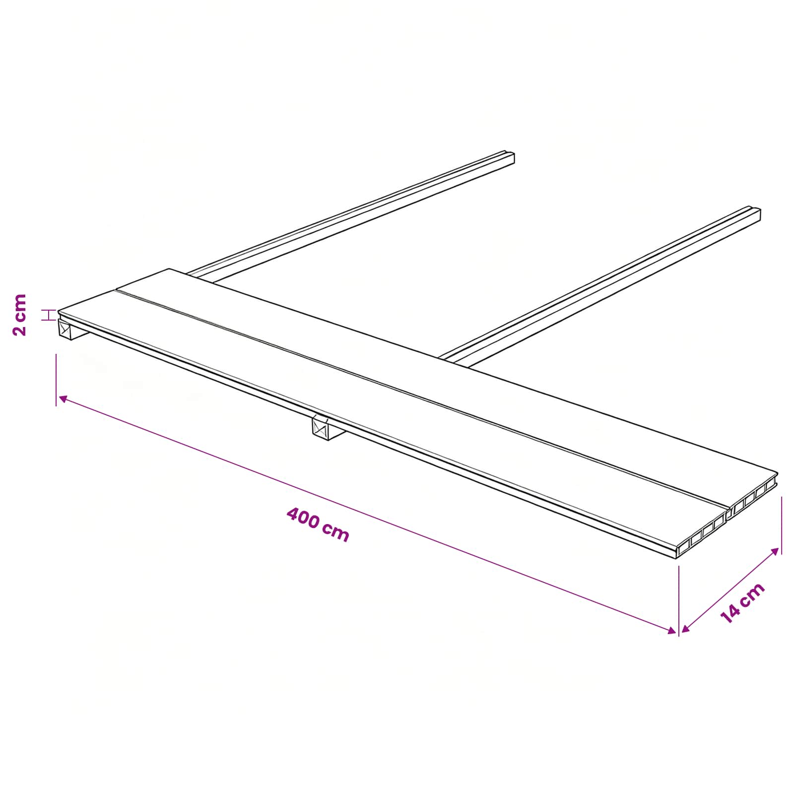 vidaXL Deska Tarasowa 6 pcs Drewno tekowe
