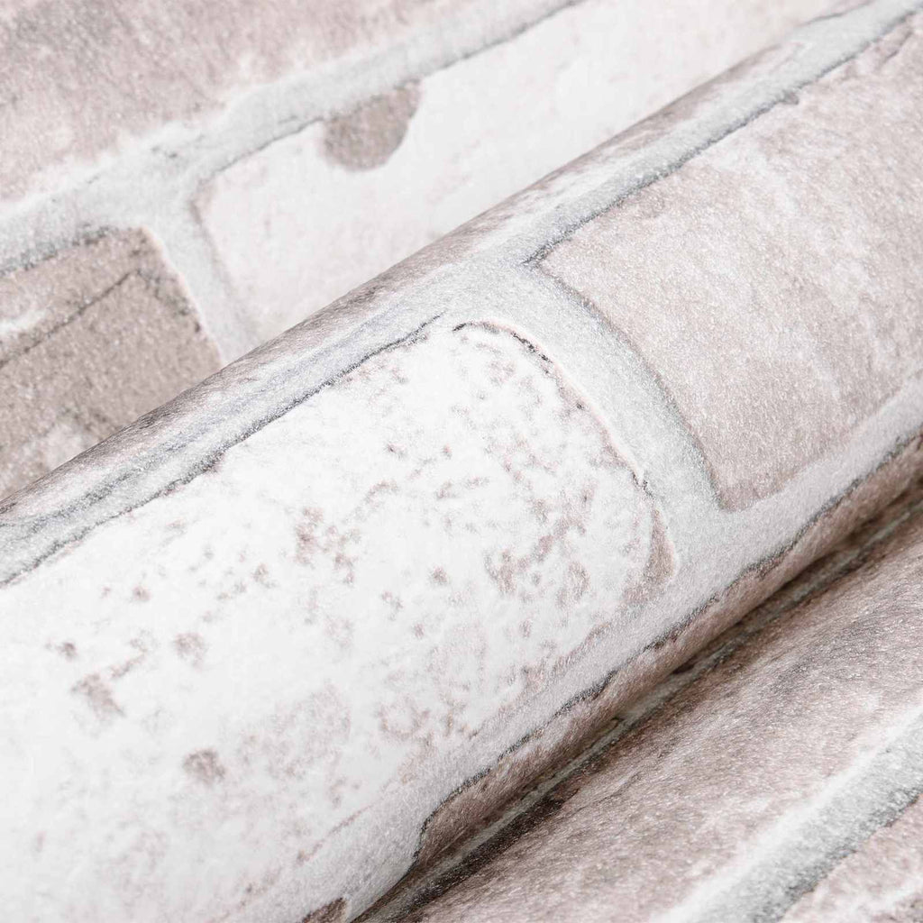 vidaXL Tapeta 3D Solid Paski Cegła 10 x 0,53 m Tkanina nienałożona