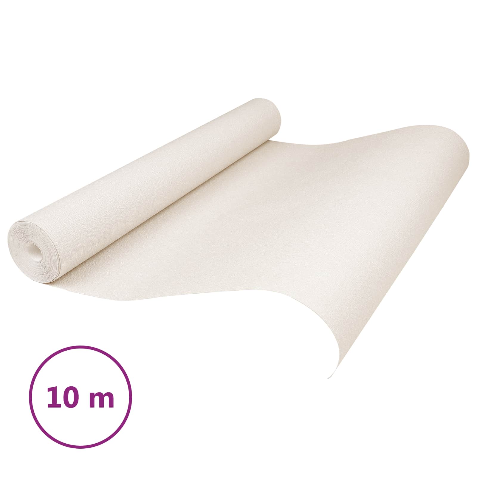 vidaXL Tapeta 3D Solid Paski kremowy 10 x 0,53 m Tkanina nienałożona