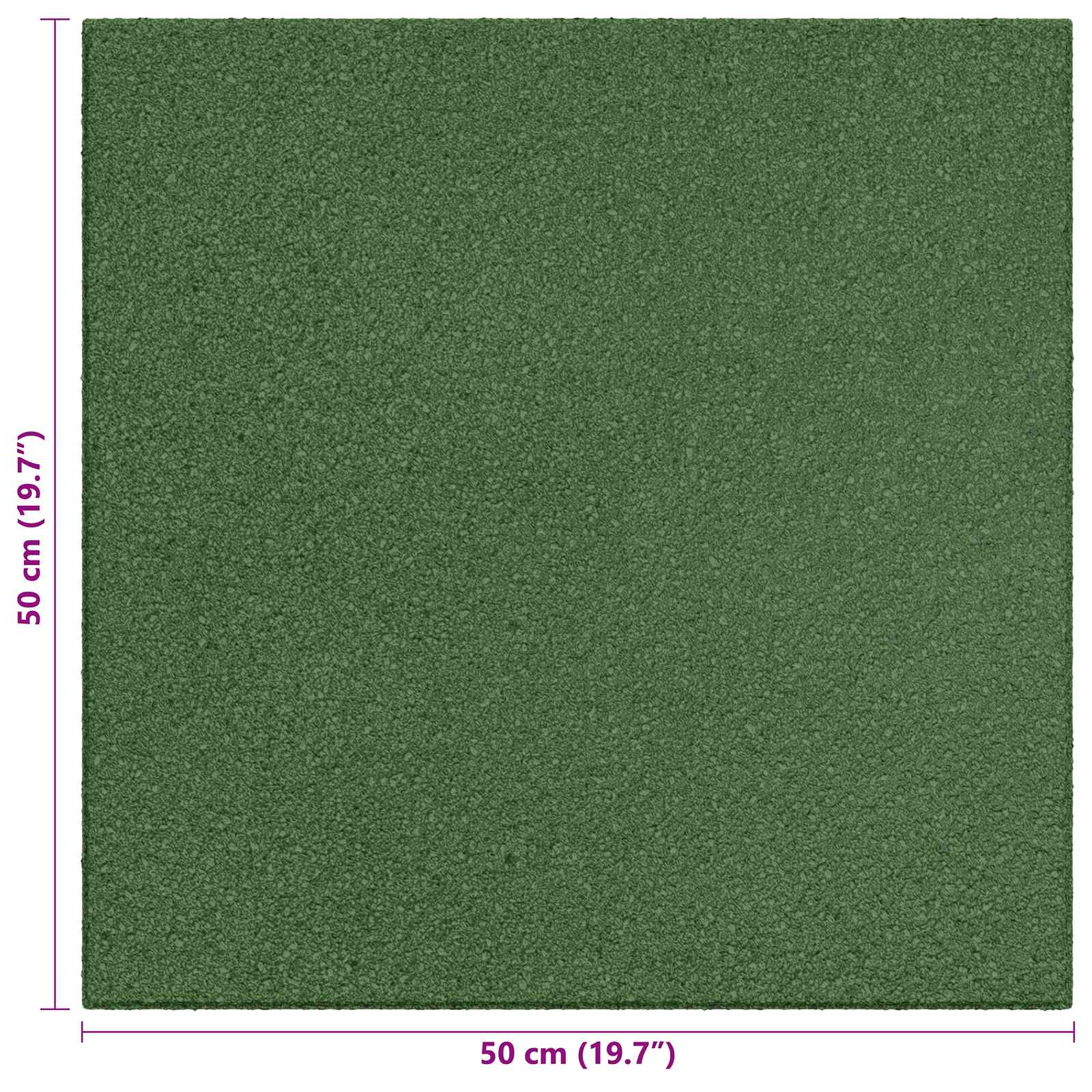 vidaXL Płytki ochronne przed upadkiem 6 pcs zielony 50 x 50 cm Guma