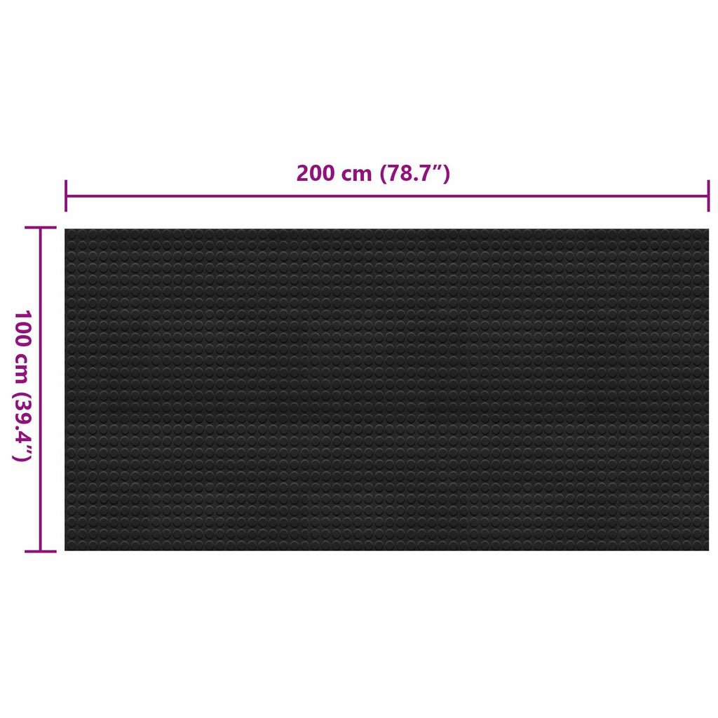 vidaXL Maty podłogowe Czarny 1 x 2 m Guma