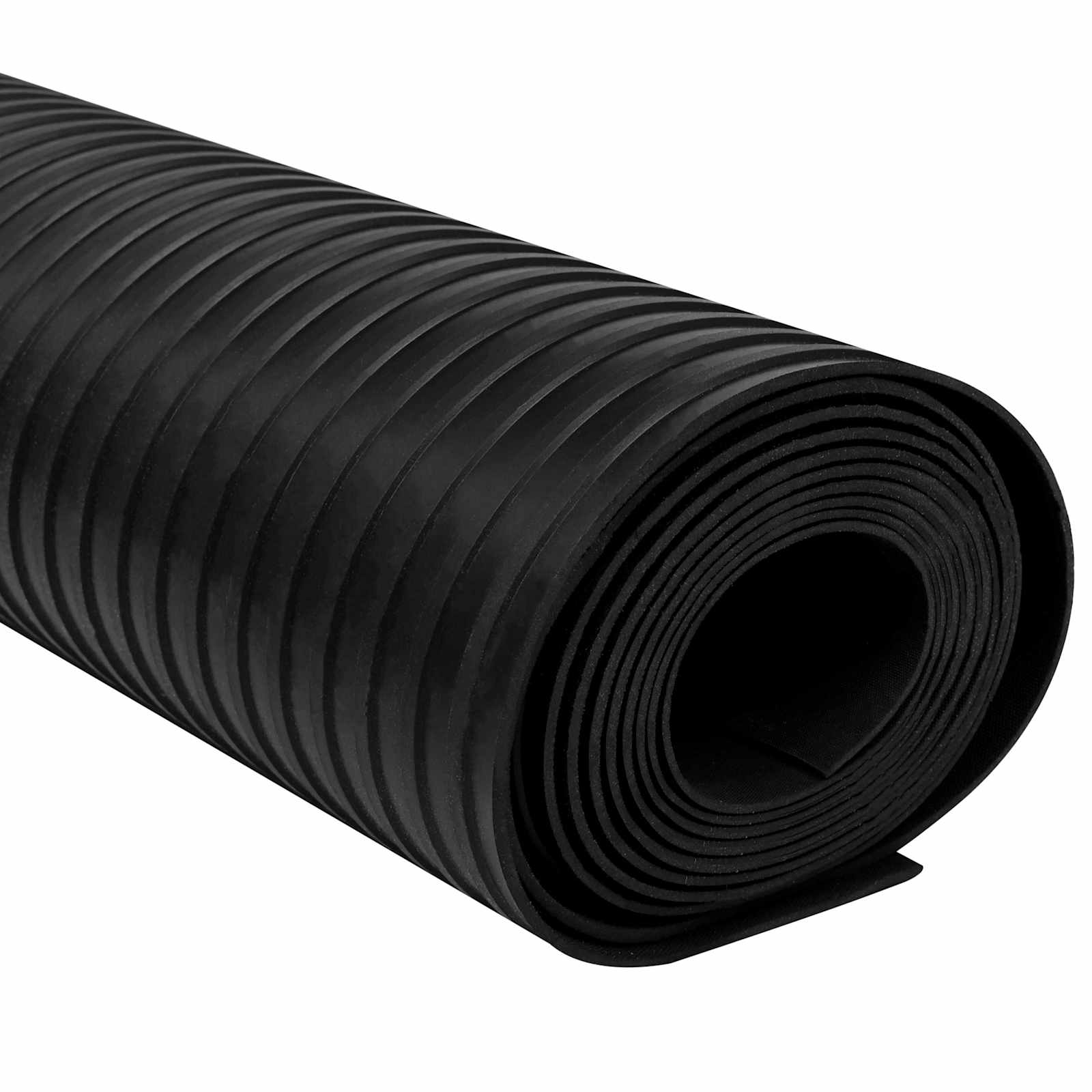 vidaXL Maty podłogowe Czarny 1,5 x 4 m Guma