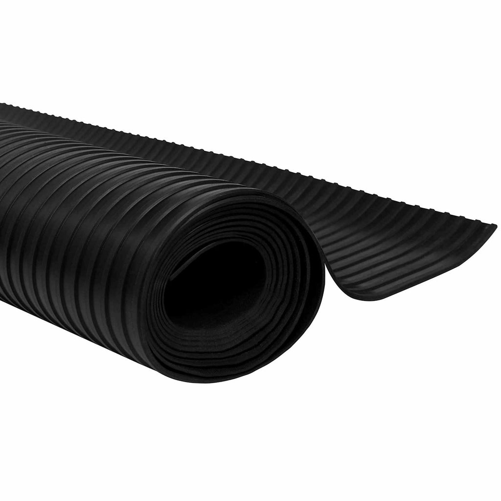 vidaXL Maty podłogowe Czarny 1,5 x 4 m Guma