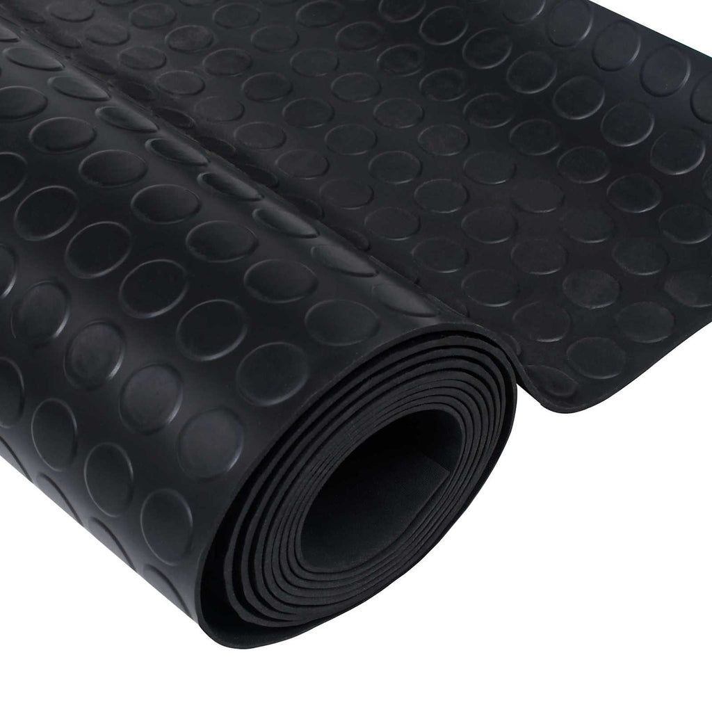 vidaXL Maty podłogowe Czarny 1,5 x 4 m Guma