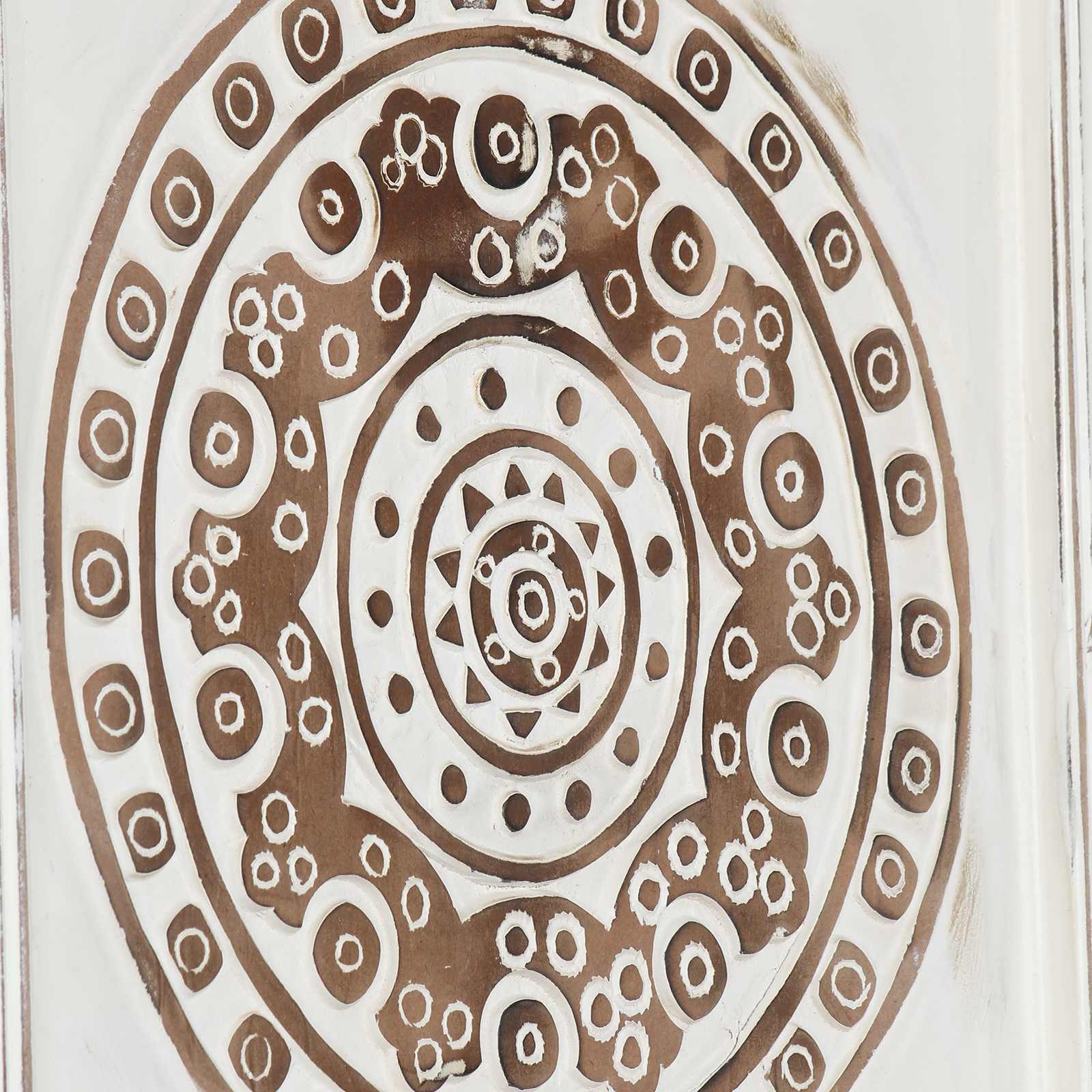 vidaXL Dekoracja artystyczna 2 pcs Brązowy i biały 40 x 40 x 1,5 cm
