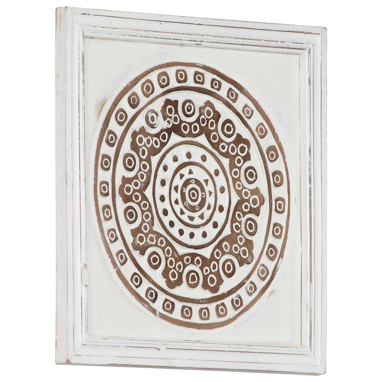 vidaXL Dekoracja artystyczna 2 pcs Brązowy i biały 40 x 40 x 1,5 cm
