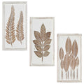 vidaXL Dekoracja artystyczna 3 pcs Brązowy i biały 40 x 40 x 1,5 cm