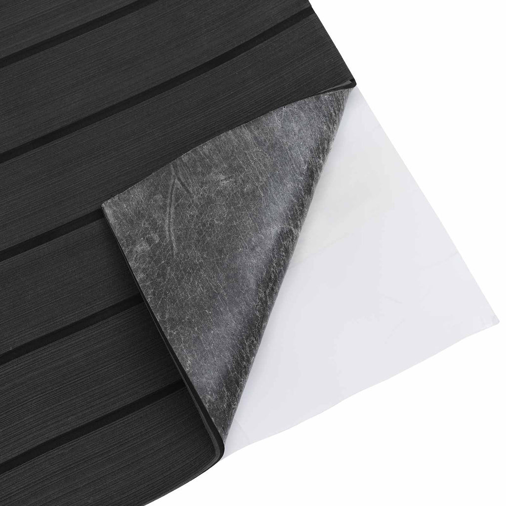 vidaXL Mata Łodziowa Paski Ciemnoszary i czarny 240 x 90 cm EVA