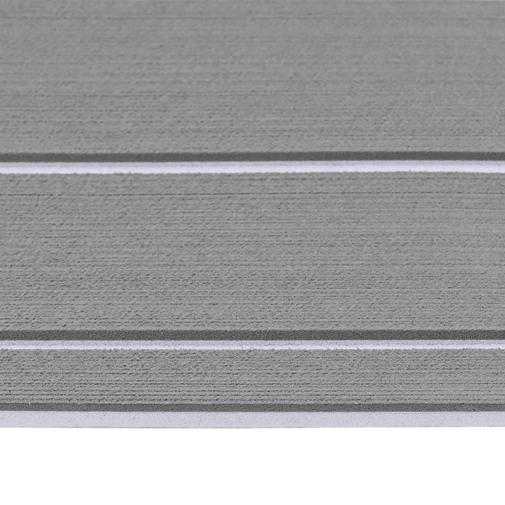 vidaXL Mata Łodziowa Paski Jasnoszary i biały. 240 x 60 cm EVA