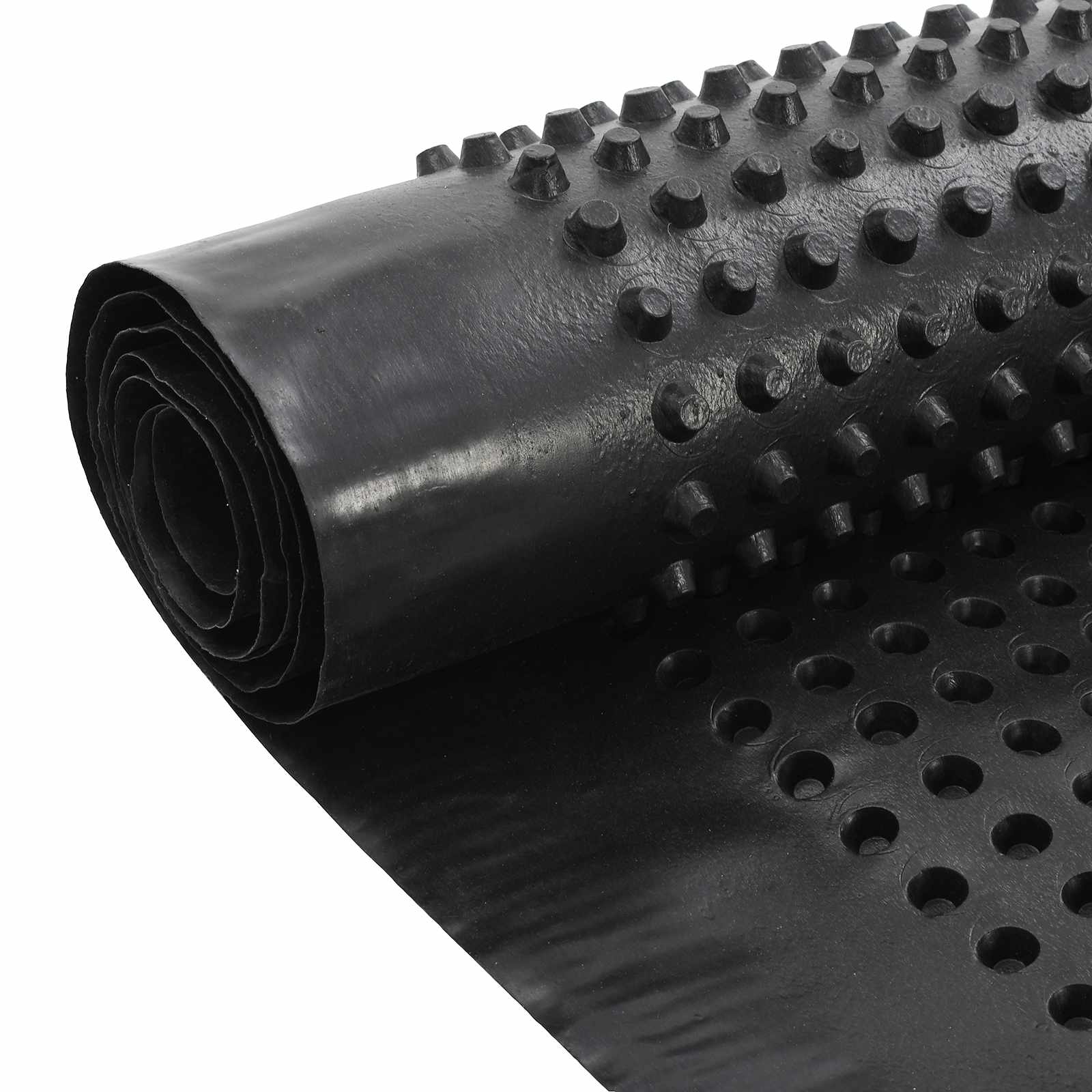vidaXL Arkusz drenażowy z wypustkami Czarny 1 x 10 m HDPE