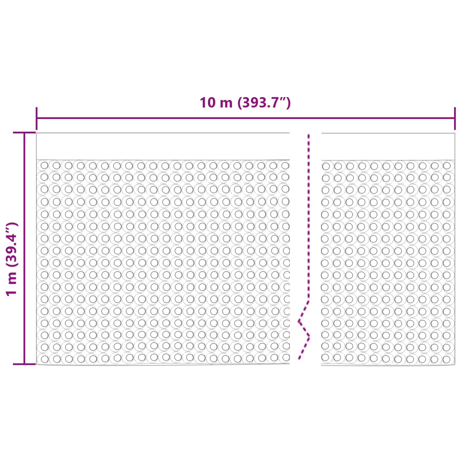 vidaXL Arkusz drenażowy z wypustkami Czarny 1 x 10 m HDPE