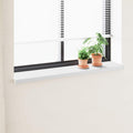 vidaXL Parapet okienny Biały 120 x 35 x 4,5 cm PVC