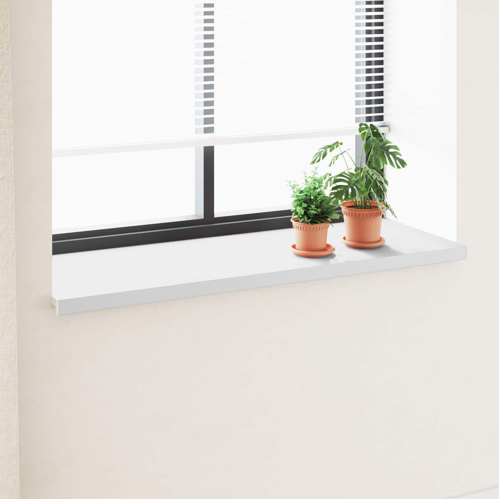 vidaXL Parapet okienny Biały 160 x 50 x 4,5 cm PVC
