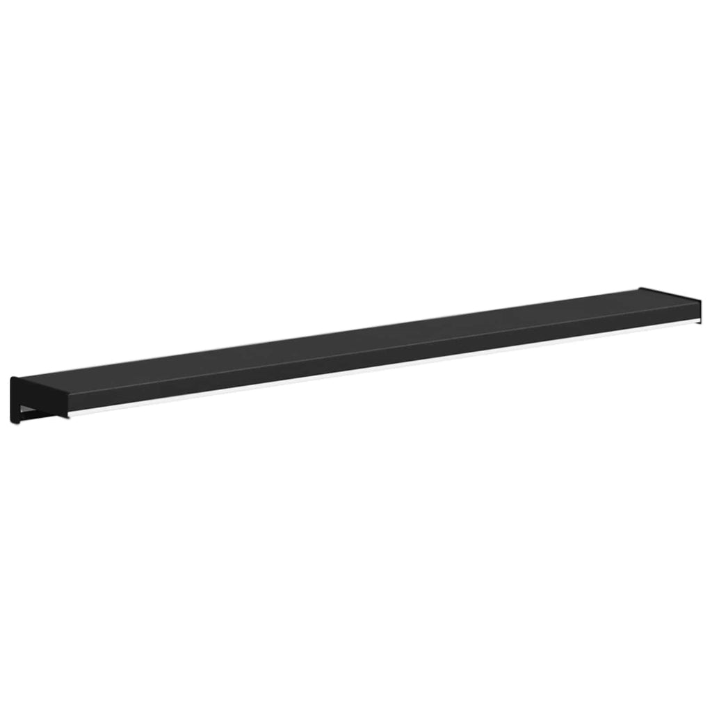 vidaXL Parapet okienny Czarny z rysunkiem drewna 100 x 10 x 4,5 cm PVC