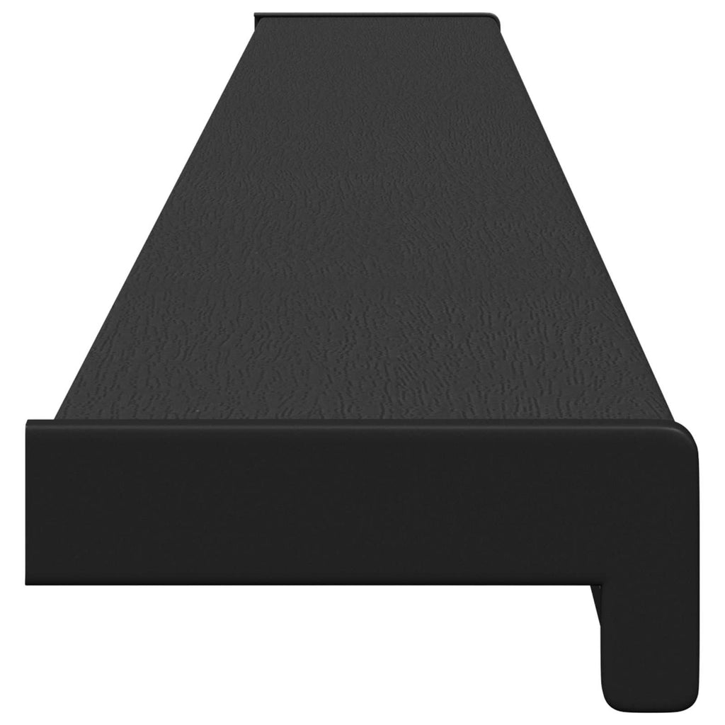 vidaXL Parapet okienny Czarny z rysunkiem drewna 140 x 15 x 4,5 cm PVC