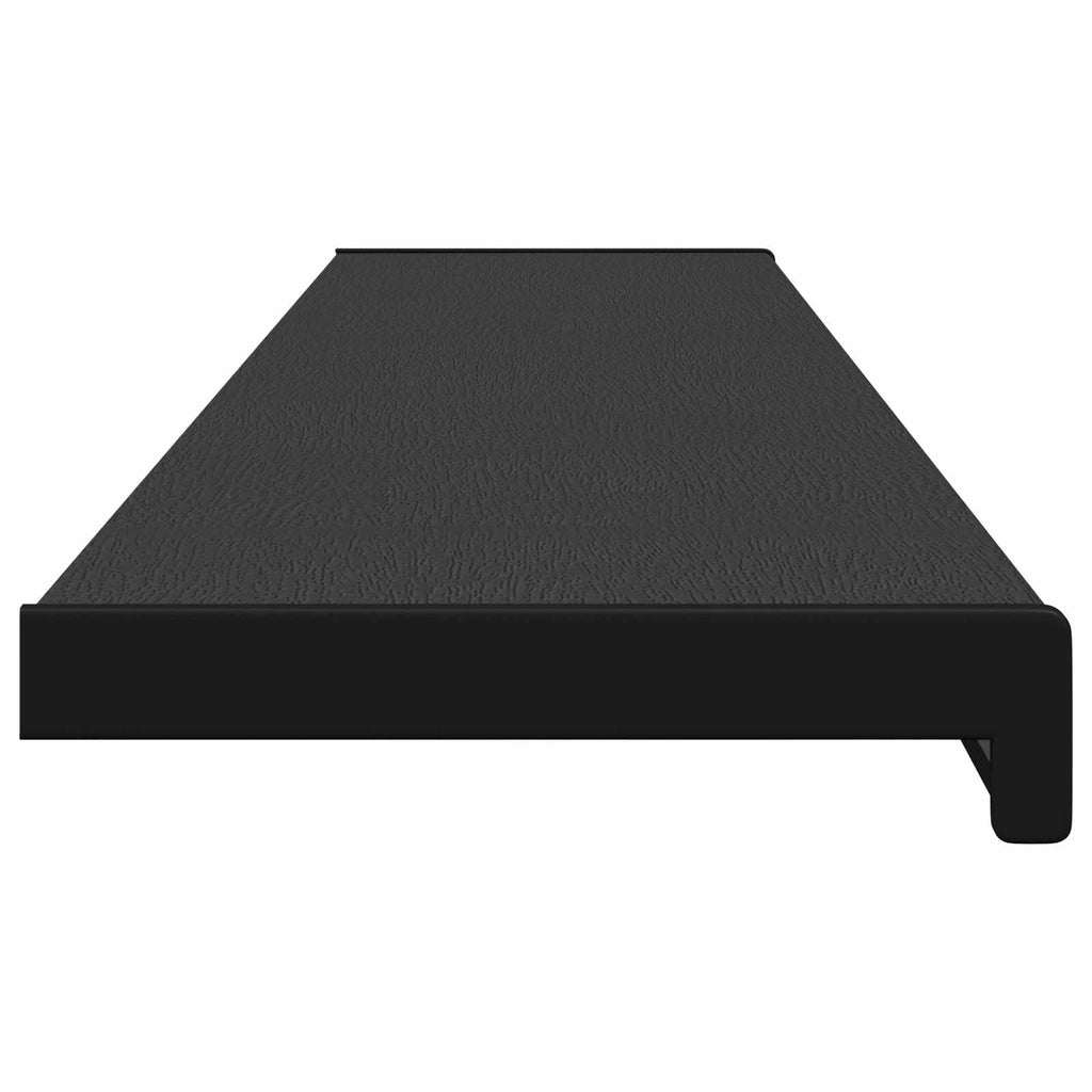 vidaXL Parapet okienny Czarny z rysunkiem drewna 140 x 20 x 4,5 cm PVC