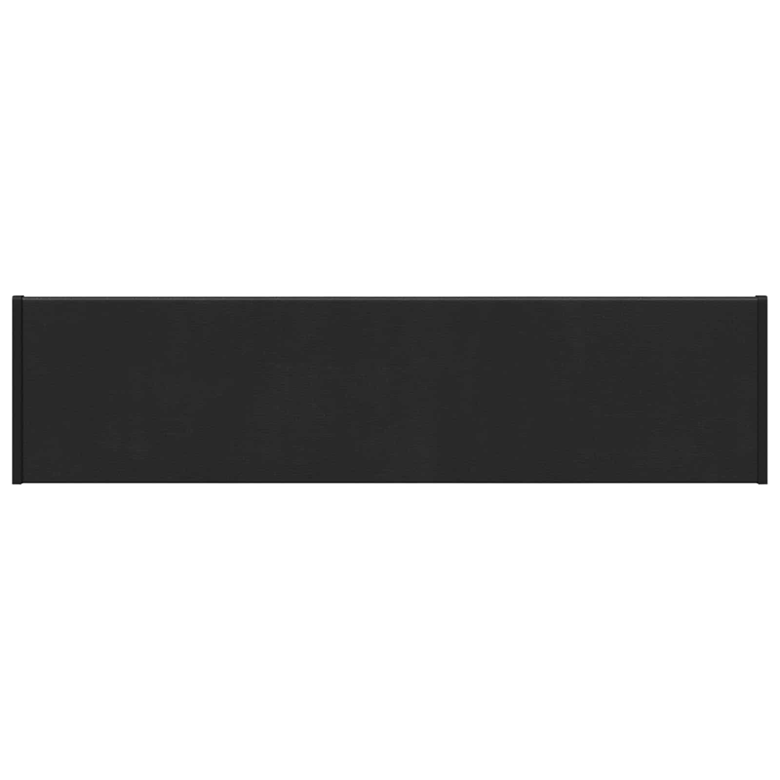 vidaXL Parapet okienny Czarny z rysunkiem drewna 60 x 25 x 4,5 cm PVC