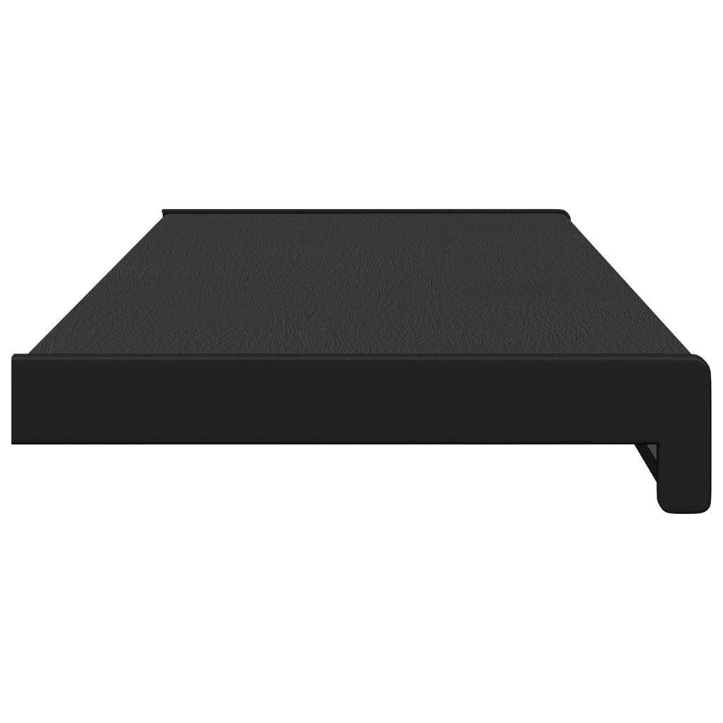 vidaXL Parapet okienny Czarny z rysunkiem drewna 80 x 25 x 4,5 cm PVC