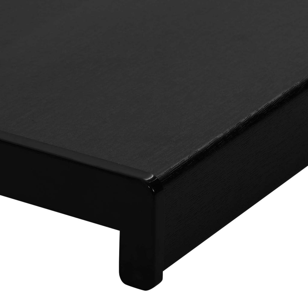 vidaXL Parapet okienny Czarny z rysunkiem drewna 100 x 25 x 4,5 cm PVC