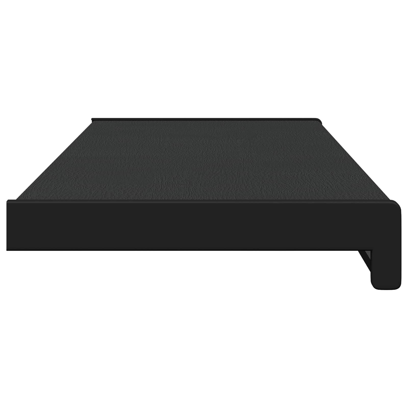vidaXL Parapet okienny Czarny z rysunkiem drewna 100 x 25 x 4,5 cm PVC