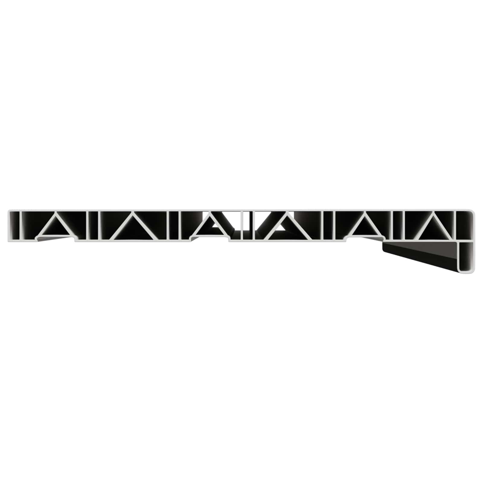 vidaXL Parapet okienny Czarny z rysunkiem drewna 60 x 30 x 4,5 cm PVC