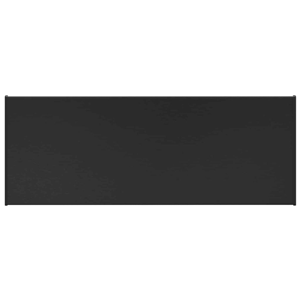 vidaXL Parapet okienny Czarny z rysunkiem drewna 100 x 30 x 4,5 cm PVC
