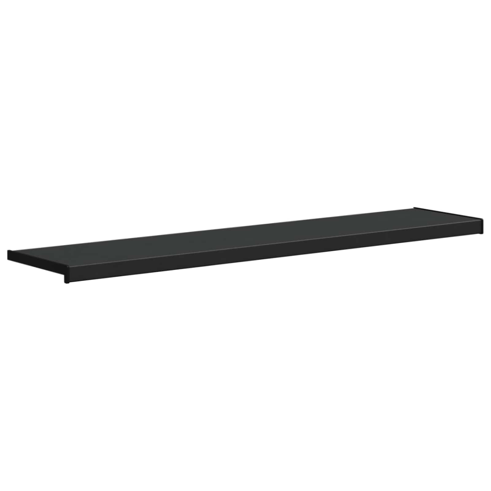 vidaXL Parapet okienny Czarny z rysunkiem drewna 120 x 30 x 4,5 cm PVC