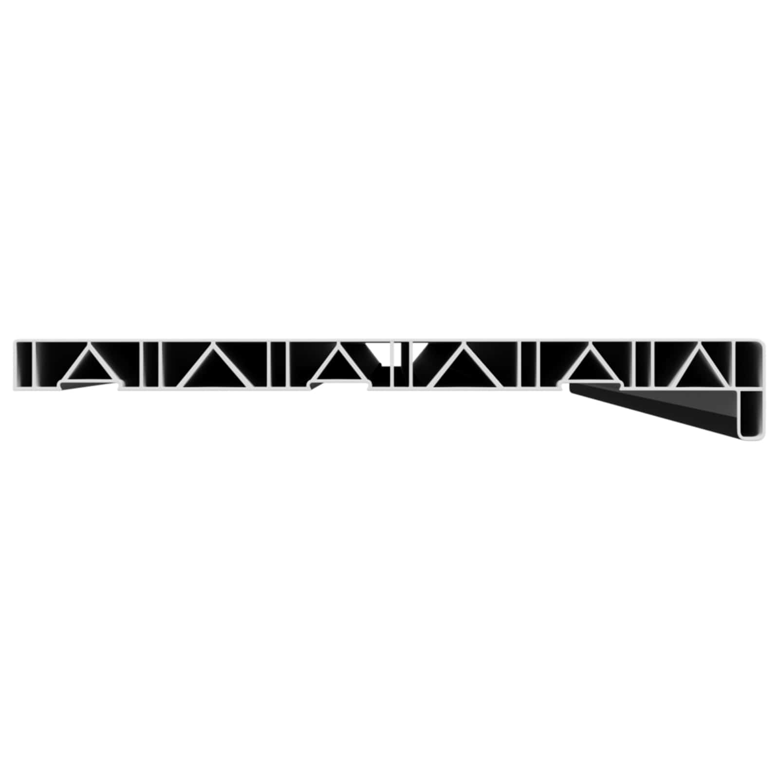 vidaXL Parapet okienny Czarny z rysunkiem drewna 140 x 30 x 4,5 cm PVC