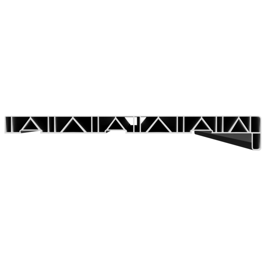 vidaXL Parapet okienny Czarny z rysunkiem drewna 160 x 30 x 4,5 cm PVC