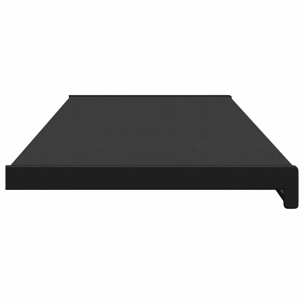 vidaXL Parapet okienny Czarny z rysunkiem drewna 160 x 35 x 4,5 cm PVC