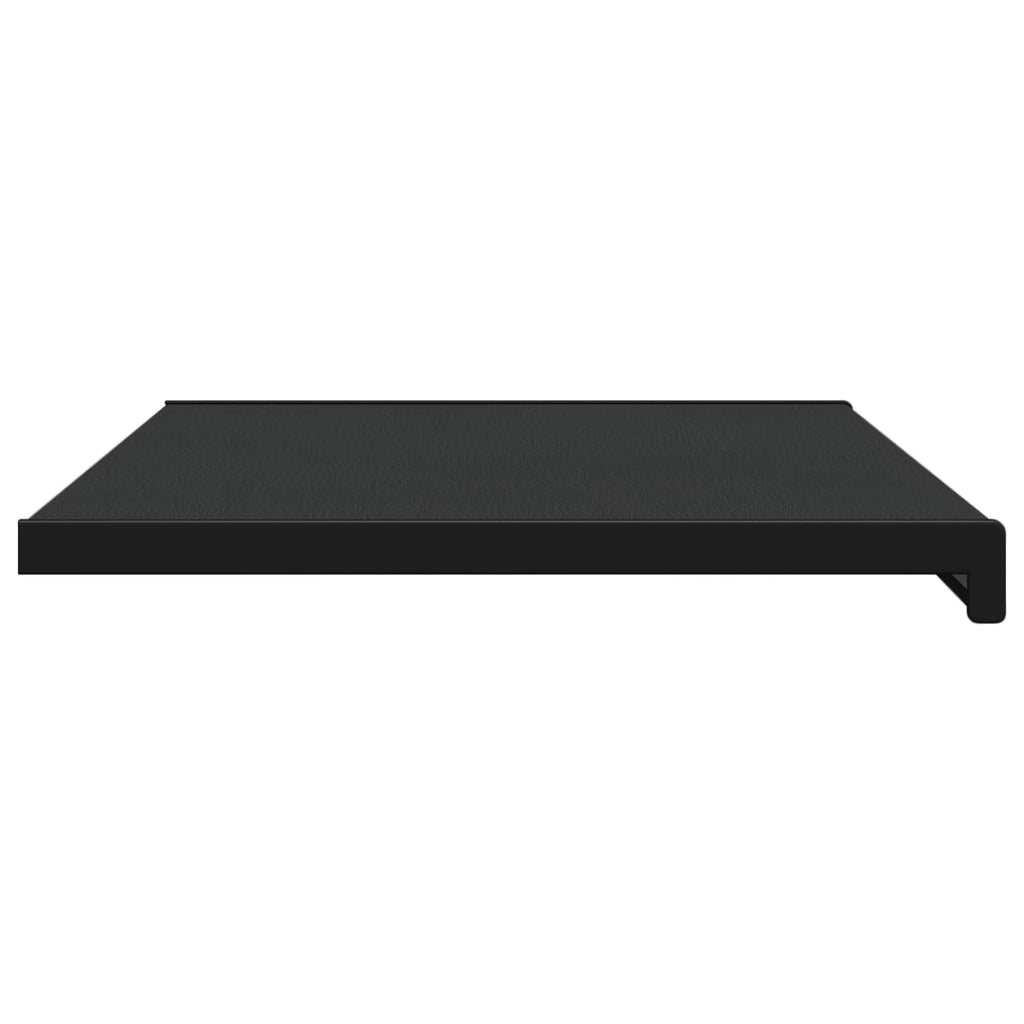 vidaXL Parapet okienny Czarny z rysunkiem drewna 80 x 40 x 4,5 cm PVC