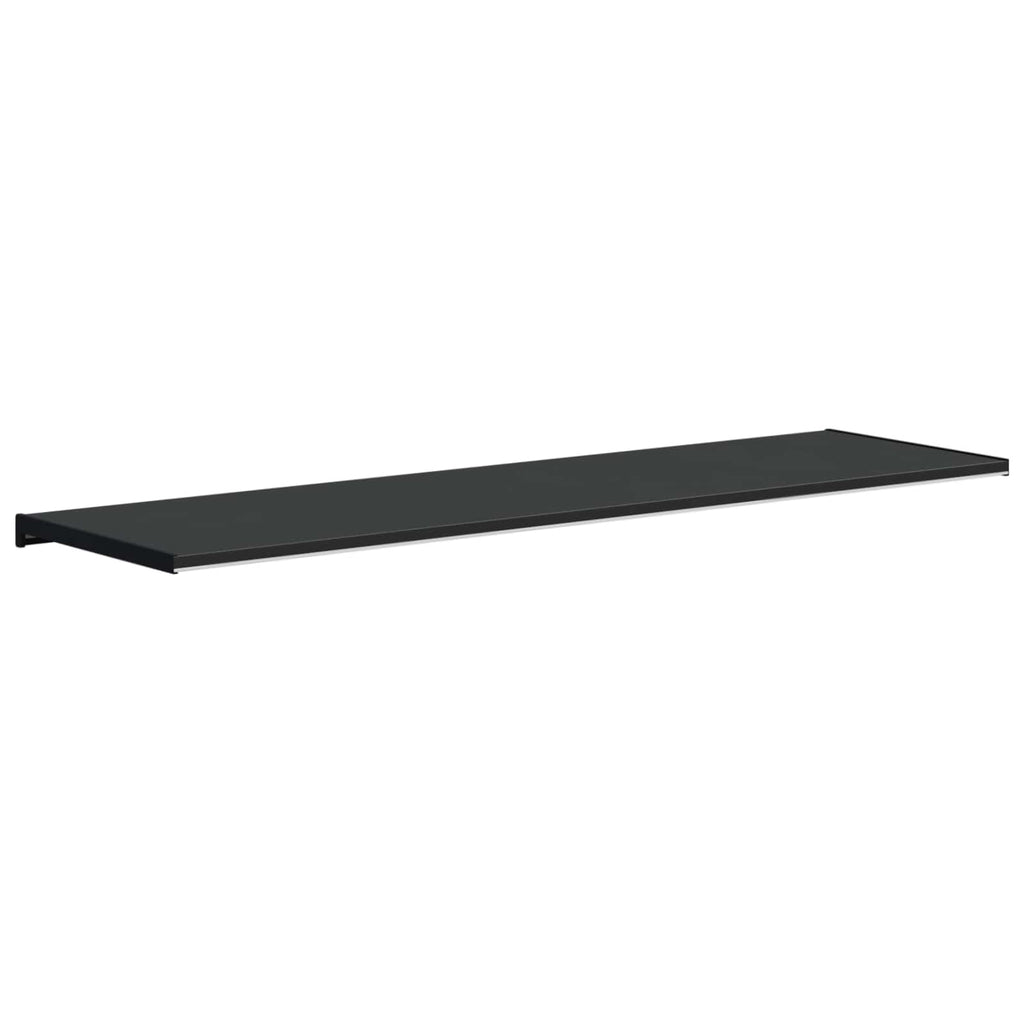 vidaXL Parapet okienny Czarny z rysunkiem drewna 140 x 40 x 4,5 cm PVC