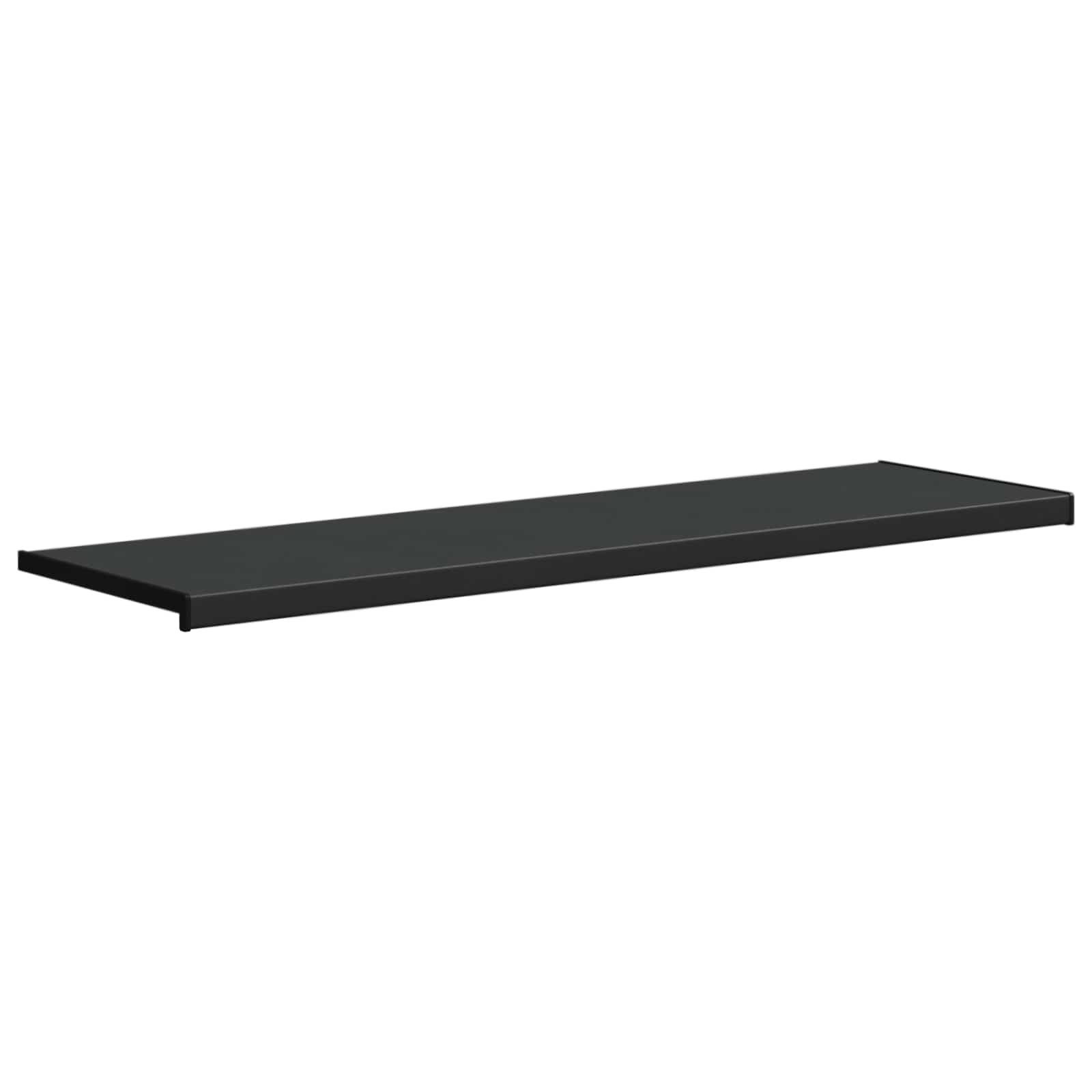 vidaXL Parapet okienny Czarny z rysunkiem drewna 160 x 45 x 4,5 cm PVC