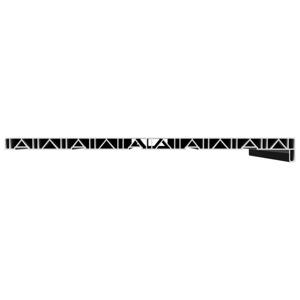 vidaXL Parapet okienny Czarny z rysunkiem drewna 60 x 50 x 4,5 cm PVC